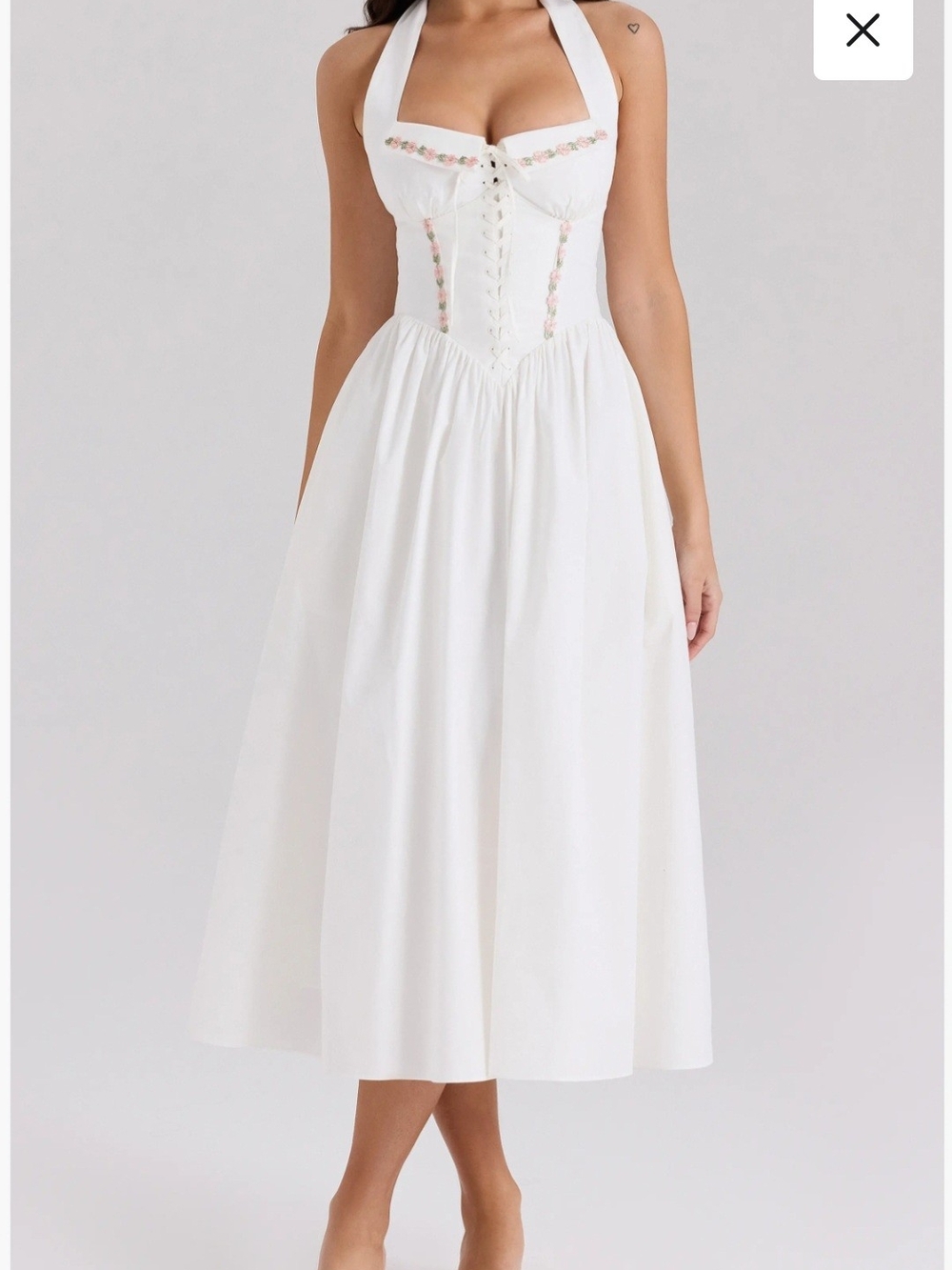 Emilia Strapless Satin Corset Dress